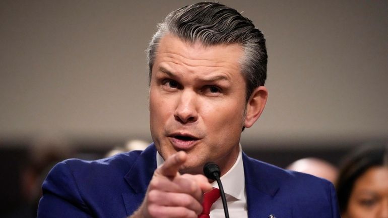 Pete Hegseth, President-elect Donald Trump's choice to be Defense secretary,...