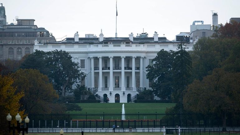 The White House is seen in Washington on Tuesday, Nov. 5....