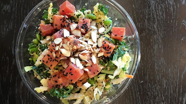 A tuna poke bowl at CoreLife Eatery in Farmingdale's Airport Plaza.