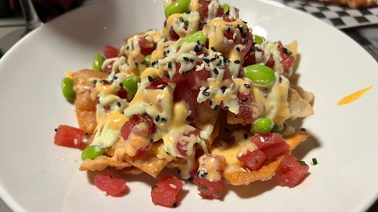 Tuna nachos at the new Carriage House Wine Bar at...