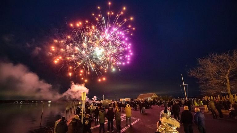 Celebrate the winter season with fireworks on Long Wharf during HarborFrost...