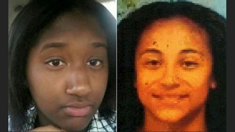 Nisa Mickens, 15, left, and Kayla Cuevas, 16, were killed after...