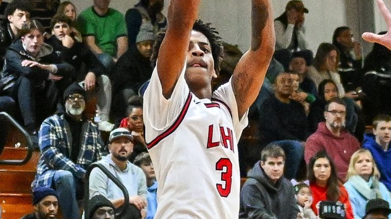 Kiyan Anthony of Long Island Lutheran attempts a three-pointer during...