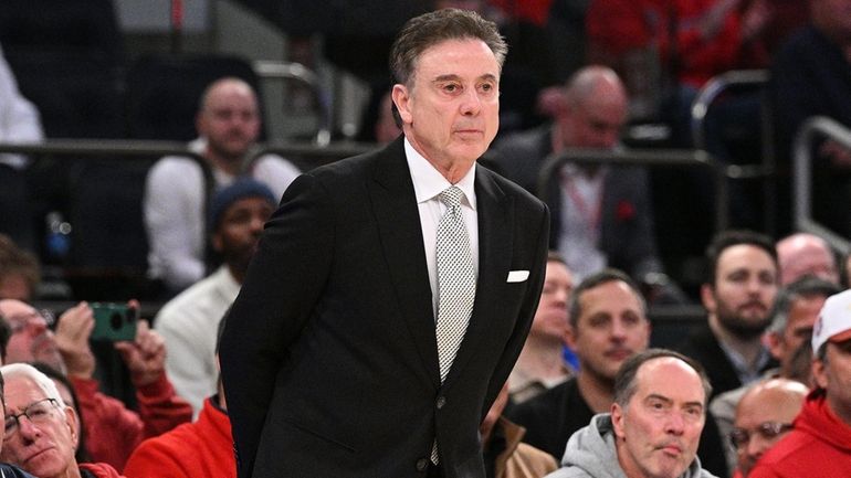 St. John's Red Storm head coach Rick Pitino against the...