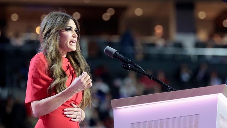 Kimberly Guilfoyle speaks at the 2024 Republican National Convention at...